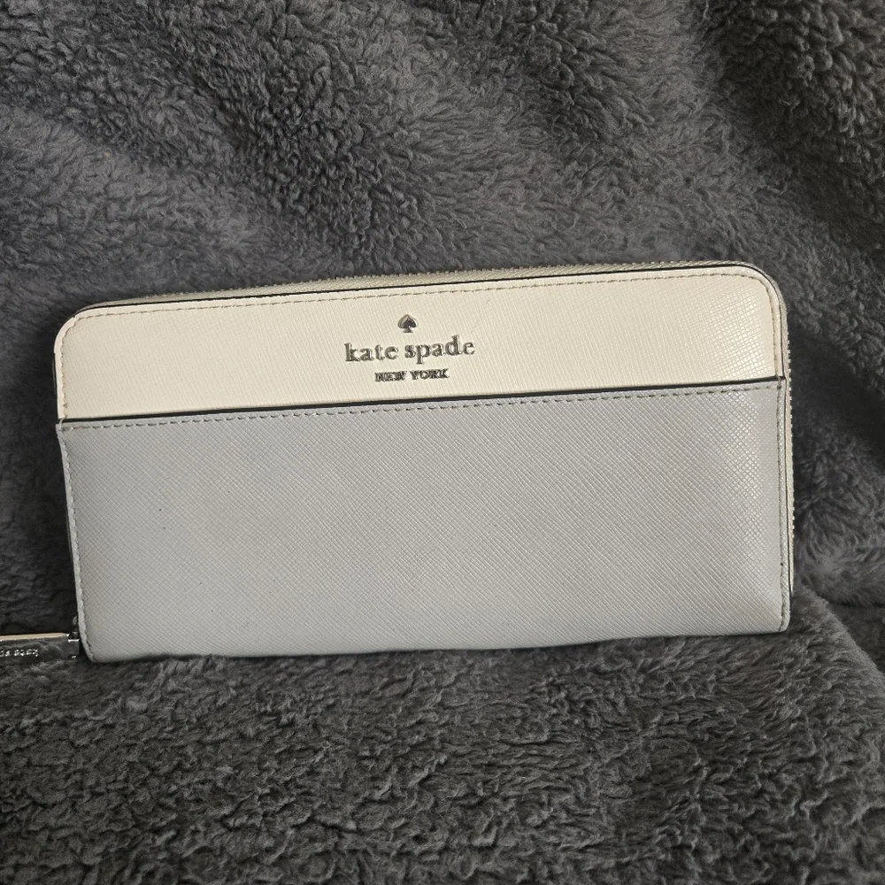 Kate Spade Large Wallet Gray/White